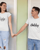 t-shirt damskie Koszulki dla pary Hubby & Wifey 2