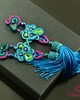 kolczyki soutache Wielokolorowe kolczyki sutasz z chwostem 2