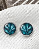 kolczyki szklane Turquoise Herbs kolczyki wkrętki na walentynki 4