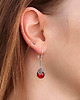 kolczyki wire wrapping Czerwone w siateczce - kolczyki (lub klipsy) 4