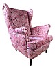 fotele Fotel uszak Flamingos we wzory, kolorowy, patchwork, welurowy 3