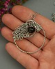 wisiory Wisiorek obsydian złocisty koło kółko wire wrapping 2
