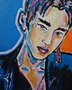 obrazy Portret ręcznie malowany boy grunge  kpop winwin 2