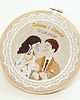 Ślub - inne Personalizowana pamiątka ślubna, haft ślubny/ rocznicowy w tamborku 1