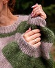 swetry damskie Sweter w paski, zielony sweter, sweter z alpaki 3