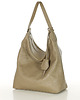 torby na ramię Torebka damska worek hobo bag skóra naturalna - beż taupe 3