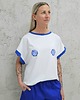 t-shirt damskie Bawełniany bezrękawnik z nadrukiem - Blue shells 1