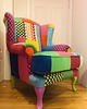 fotele Fotel Uszak Patchwork Angielski 1