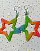 kolczyki z masy plastycznej Kolorowe kolczyki gwiazdy 2