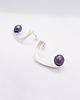 kolczyki srebrne PEARL / satin silver earrings with dark pearl 2