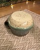 kubki Zielony kubek ceramiczny z kwiatkiem 4