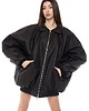 kurtki damskie Kurtka typu bomber oversize czarna collar 1