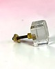 gałki do mebli Kwadratowa gałka meblowa z suszonym floksem, przezroczysty uchwyt skandynawski 4
