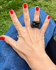 pierścionki - różne Ceramiczny pierścionek CZARNY KIEŁ 19MM 2