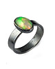 pierścionki srebrne Pierścionek Tęczowy opal 8