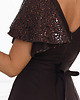sukienki maxi damskie 694-2 MIRELLA Elegancka rozkloszowana sukienka maxi z cekinami - brąz 8
