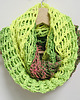 szale damskie Ażurowy szal komin apaszka handmade ombre neon fluo 3