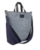 torby XXL Stylowa TOREBKA - filcowo wełniana - szaro granatowa 3