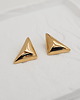 kolczyki pozłacane Złote kolczyki trójkąty ze stali chirurgicznej pozłacane 18k złotem 2