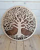 dekoracje - na ścianę AŻUROWA, DWUWARSTWOWA  DEKORACJA ŚCIENNA, DRZEWO ŻYCIA , BEJCA XL 70 x 70 cm 3