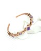 bransoletki wire wrapping Miedziana bransoleta mankietowa z ametystem 8