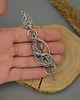 spinki i klamry do włosów Spinka do włosów i do szala ze szpilką ozdobna niebieski kwarc wire wrapping 2