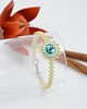 bransoletki - inne Crystal molecule turquoise 2