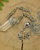 naszyjniki - inne Naszyjnik Talizman kryształ górski i labradoryty wire wrapping 3