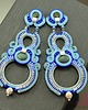 kolczyki soutache Bardzo długie niebieskie kolczyki sutasz 5