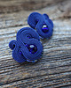 kolczyki soutache Małe, granatowe i eleganckie kolczyki sutasz 4