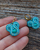 kolczyki soutache Malutkie turkusowe kolczyki sutasz 2