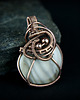 wisiory Krzemień pasiasty wisiorek wire wrapping 5