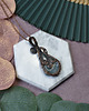wisiory Miedziany wisiorek wire wrapping z agatem mszystym #246 2