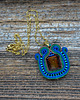 wisiory Peacock eye- wisiorek soutache 1