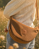 saszetka nerka Torebka crossbody z tkaniny 'wool look' Orzech Laskowy 3