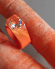 pierścionek z żywicy Pomarańczowy pierścionek z cyrkonią 2