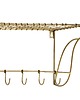 wieszaki Wieszak z półką złoty druciany 76cm 1
