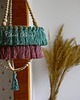 lampy wiszące Boho Lampa Abażur z Chwostami-Katja Zielona śliwka 2