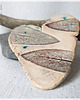 magnesy Ceramiczny magnes w stylu rustykalnym - serce w listki 1