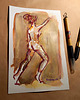 obrazy Lilka 55 - akwarela 16x24 cm unikat 2