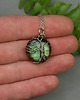 wisiory Wisiorek zielony labradoryt drzewo życia wire wrapping 4
