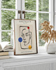 plakaty Abstrakcyjny plakat "Kwadratowa twarz" w stylu Picasso 61x91 (610mm x 910mm) 1