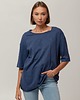 t-shirt damskie Koszulka T-Shirt z bawełny, NAVY BLUE 3