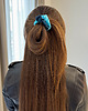 gumki do włosów Jedwabna scrunchie gumka frotka mini błękitna 2