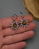 kolczyki wire wrapping Kolczyki słońce tygrysie oko wire wrapping słoneczka 3