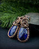 kolczyki wire wrapping Kolczyki z lapis lazuli 5