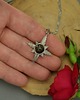 wisiory Wisiorek róża wiatrów obsydian złocisty wire wrapping 3