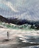 obrazy Obraz "Moja plaża" akryl na płótnie 60x60 cm 2