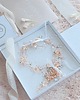 Ślubne ozdoby do włosów Wianek ślubny Flora - morela i rose gold 4