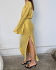 sukienki midi damskie Sukienka Desire gold lyocell 5